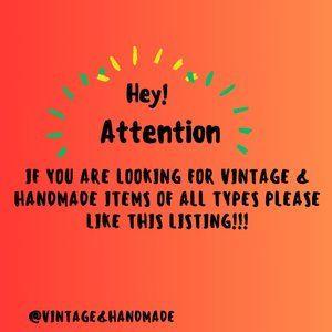 IF YOU LOVE VINTAGE & HANDMADE ITEMS, PLEASE LIKE THIS LISTING